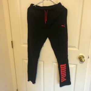 Puma black and red Sweatpants (size medium)